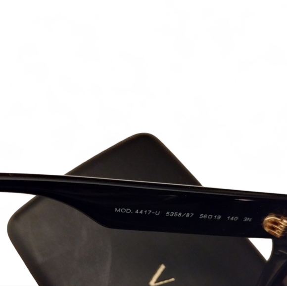 NEW VERSACE Sunglasses 4417U 5358/87 56mm Black-Dark Gray Logo Eyeglasses Unisex - Picture 9 of 14